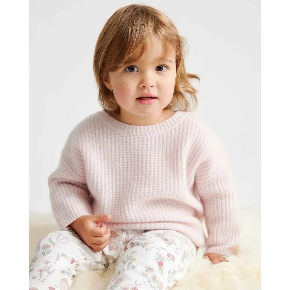 NWT Quince Washable Cashmere Fisherman Tunic Sweater Minimal Pink 2T